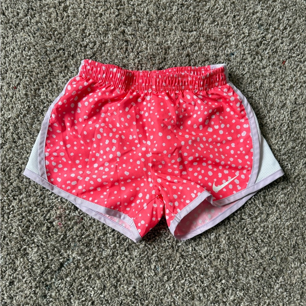 Nike Kids Pink and White Patterned Shorts